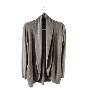 Barefoot Dreams CozyChic Lite Longline Circle Cardigan Tan Size Small *FLAWED*